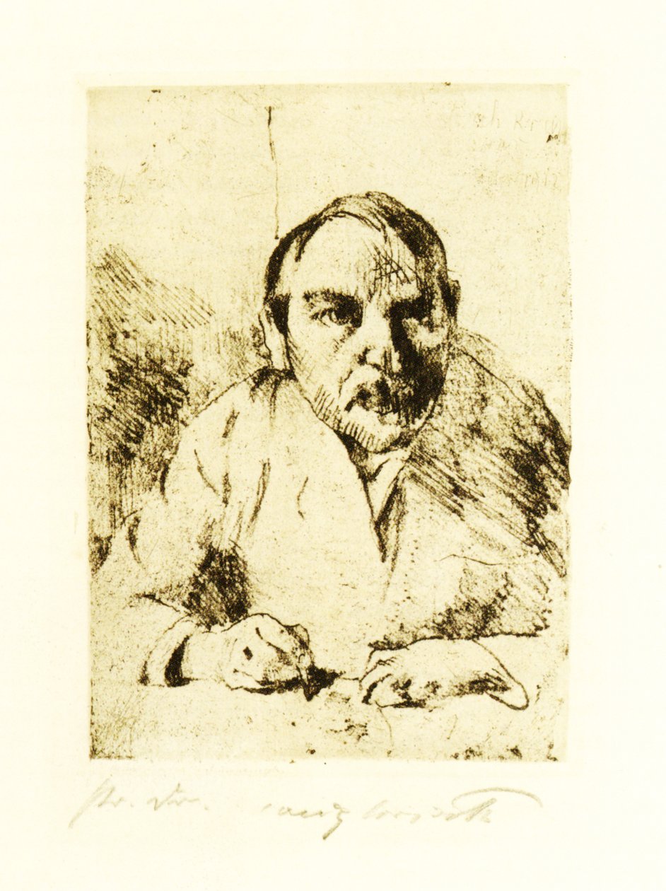Autoritratto quando ero malato da Lovis Corinth