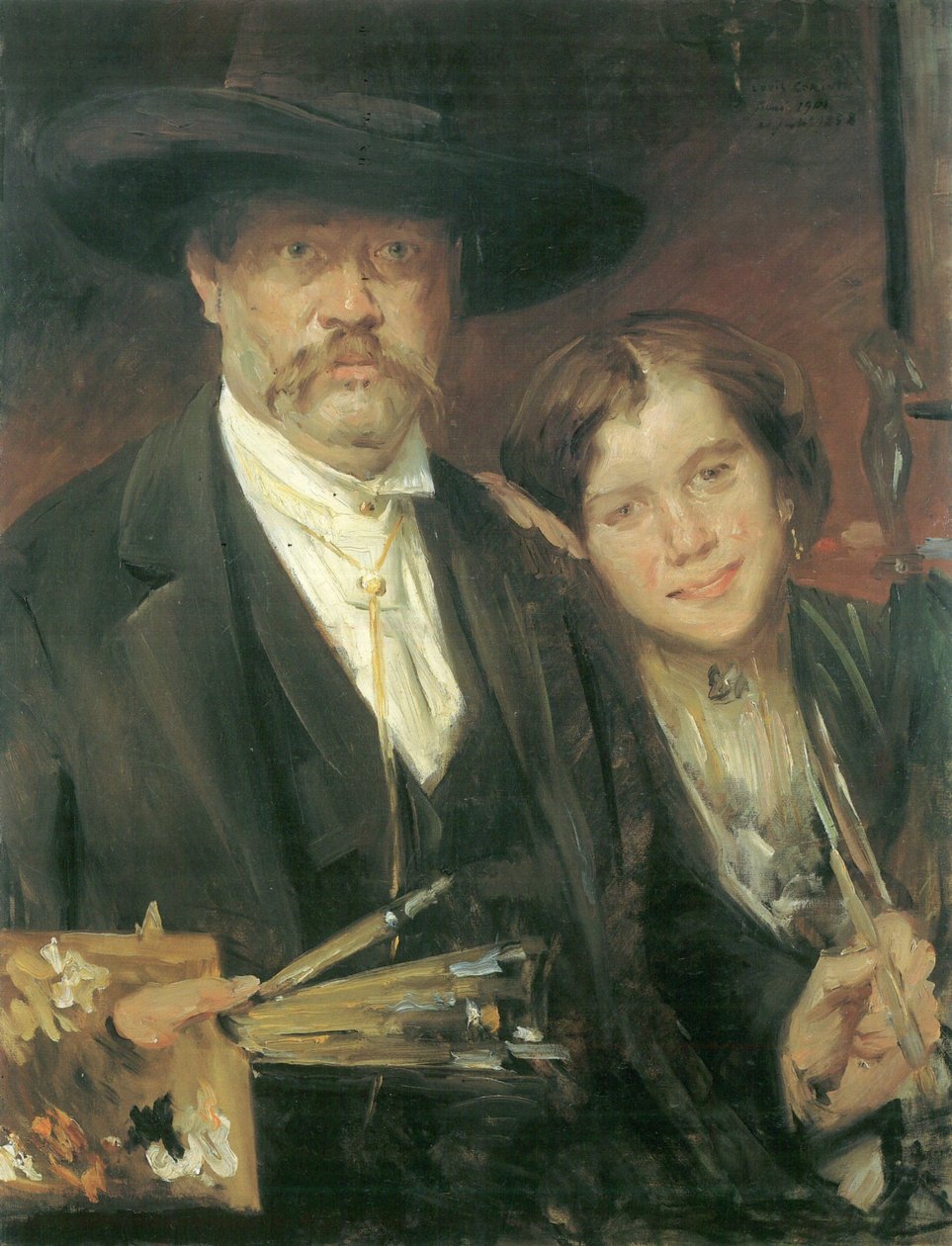 Autoritratto con modella da Lovis Corinth