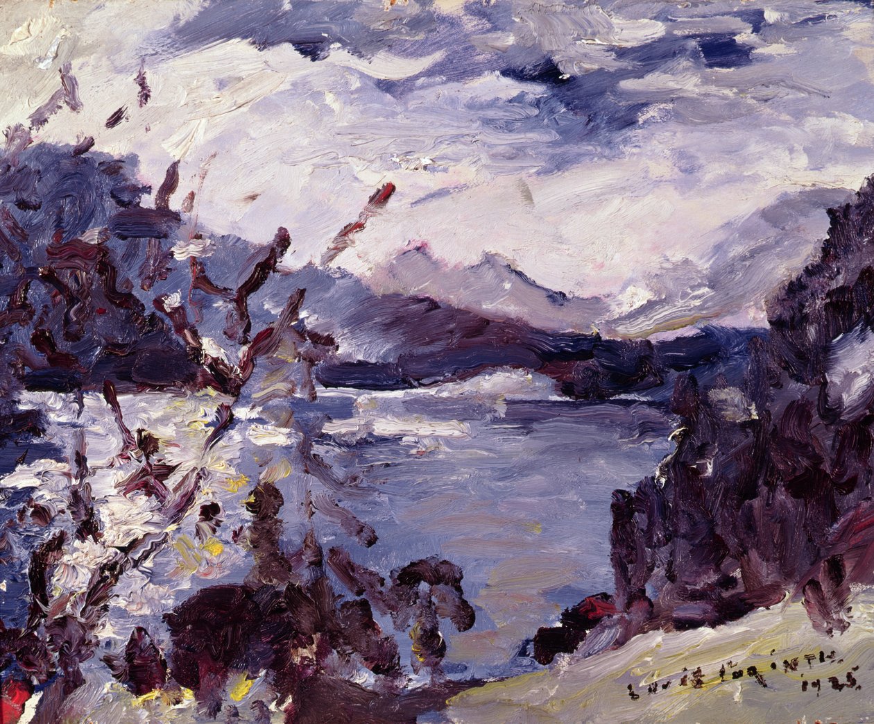 Lago Walchen circondato da montagne, 1925 da Lovis Corinth