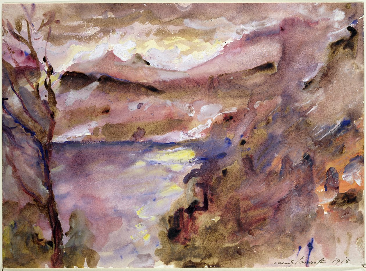 Veduta del lago Walchen, 1919 da Lovis Corinth