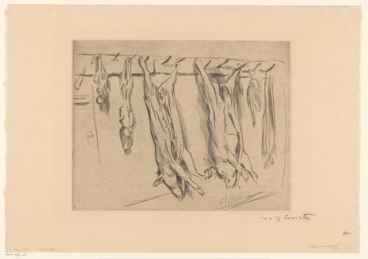 Maiali macellati da Lovis Corinth (signed by artist)