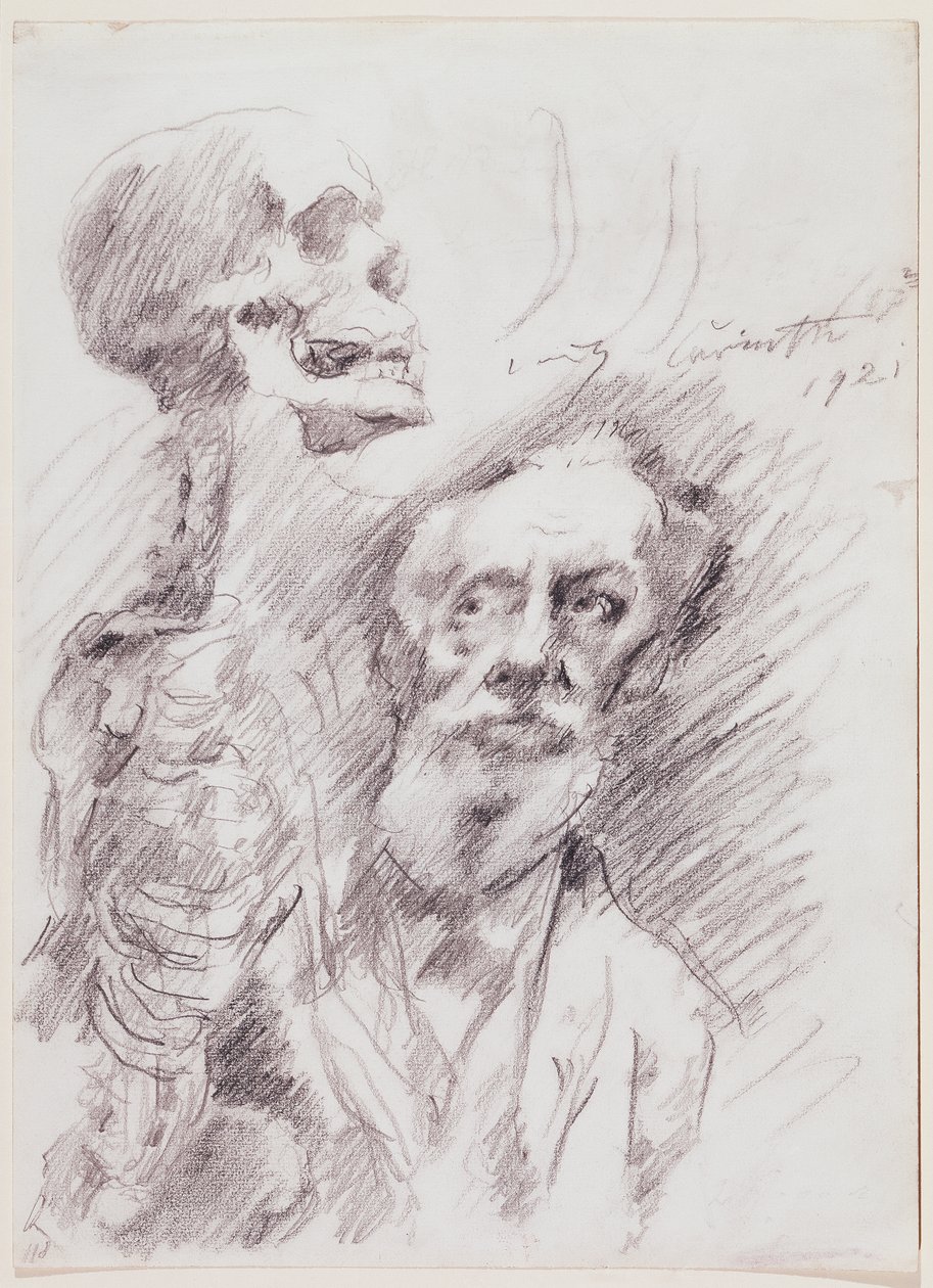 Anatomista con scheletro da Lovis Corinth