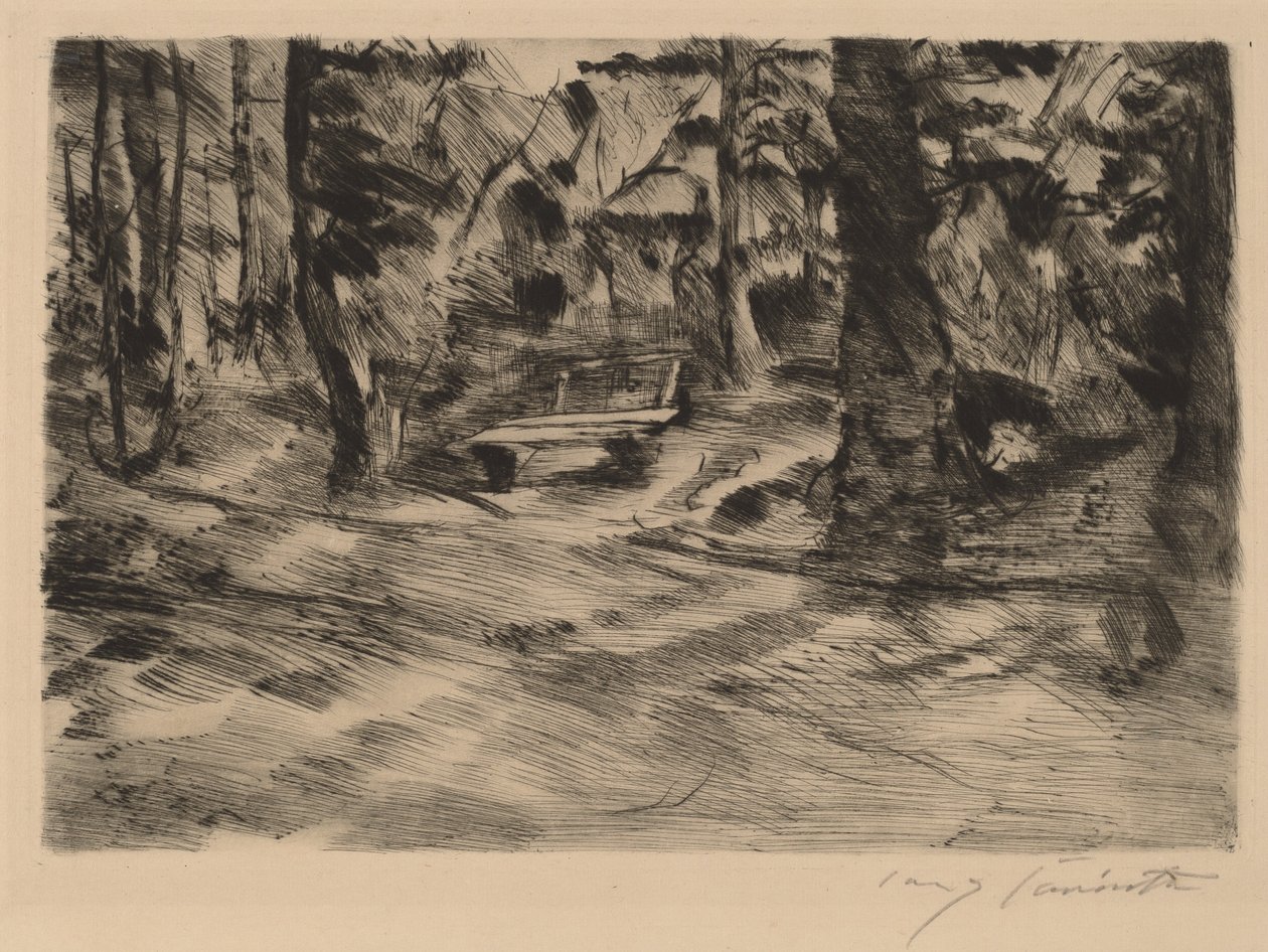 Panchina nel bosco II, 1917 da Lovis Corinth