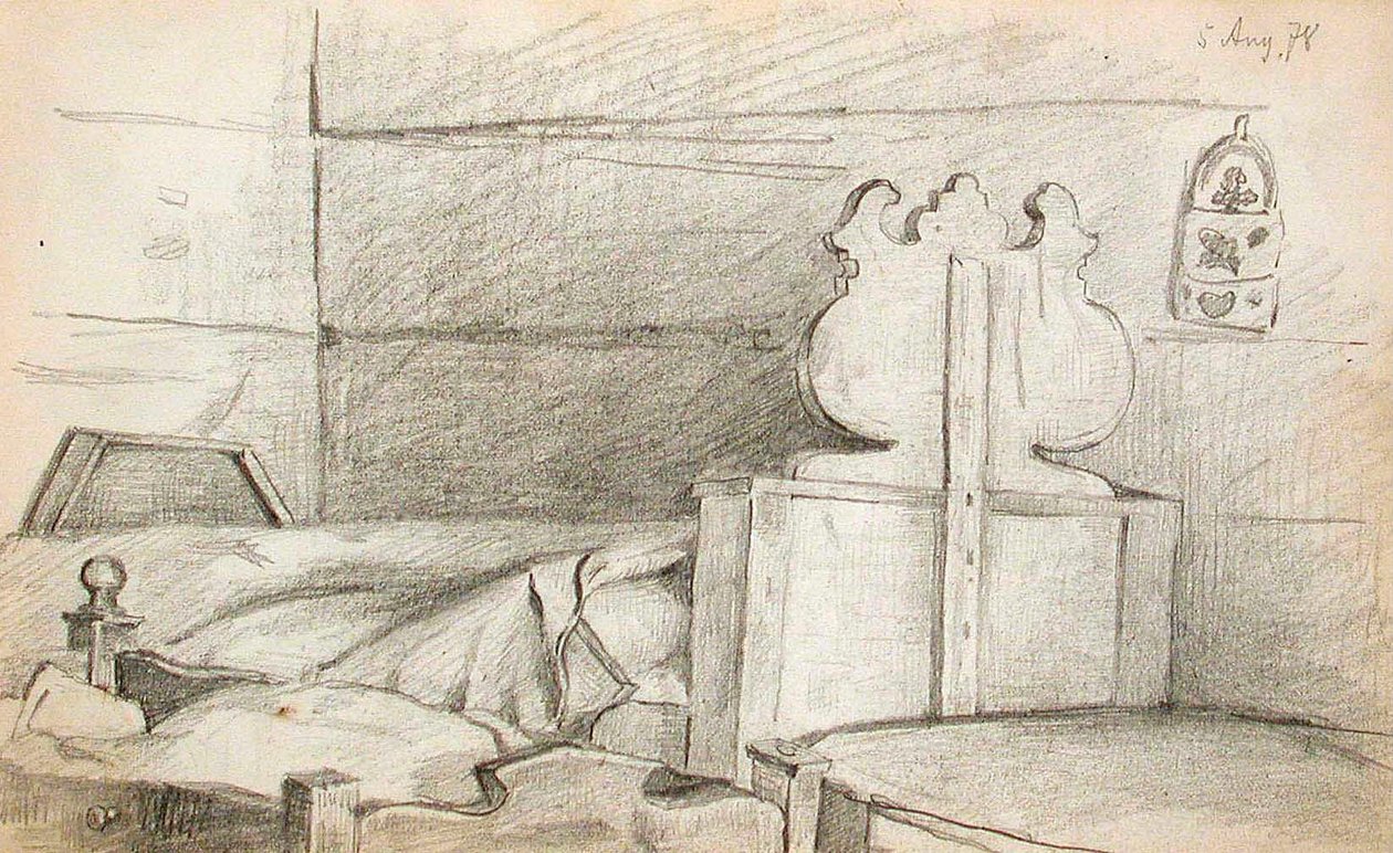 Camera da letto (recto), Satana (verso) da Lovis Corinth
