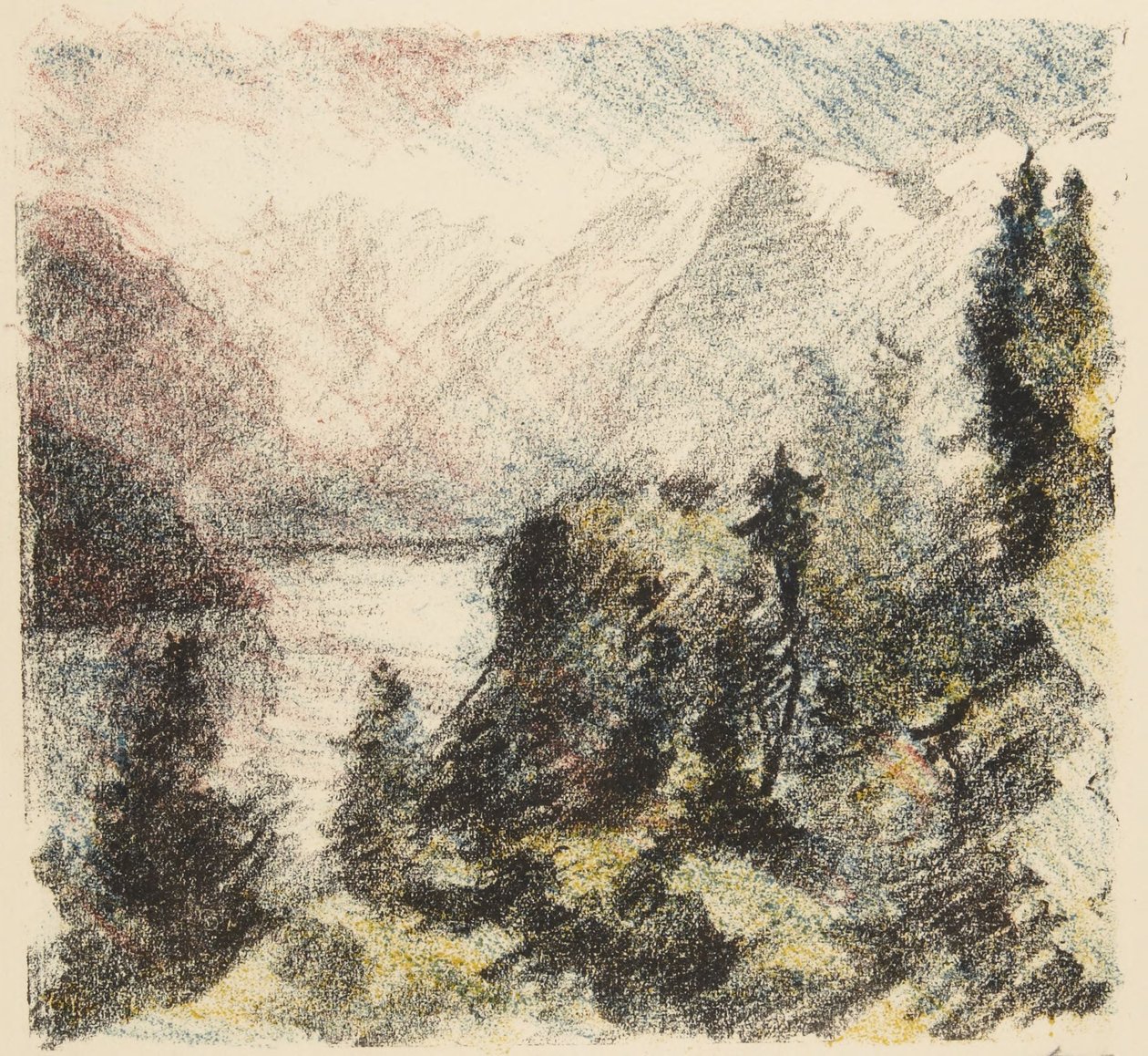 Lago di montagna (uno della serie di cinque: Paesaggi svizzeri) da Lovis Corinth