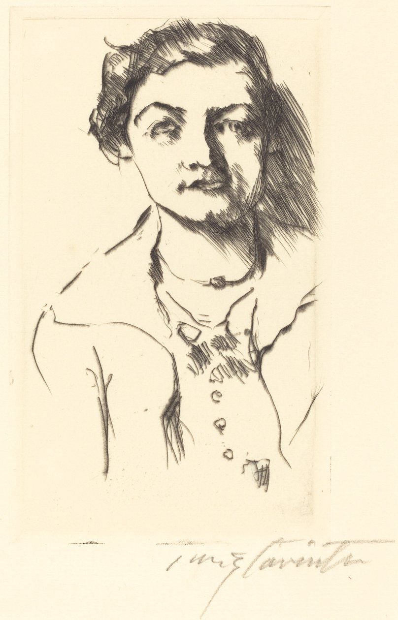 Ritratto di una giovane donna—Anneliese Halbe da Lovis Corinth