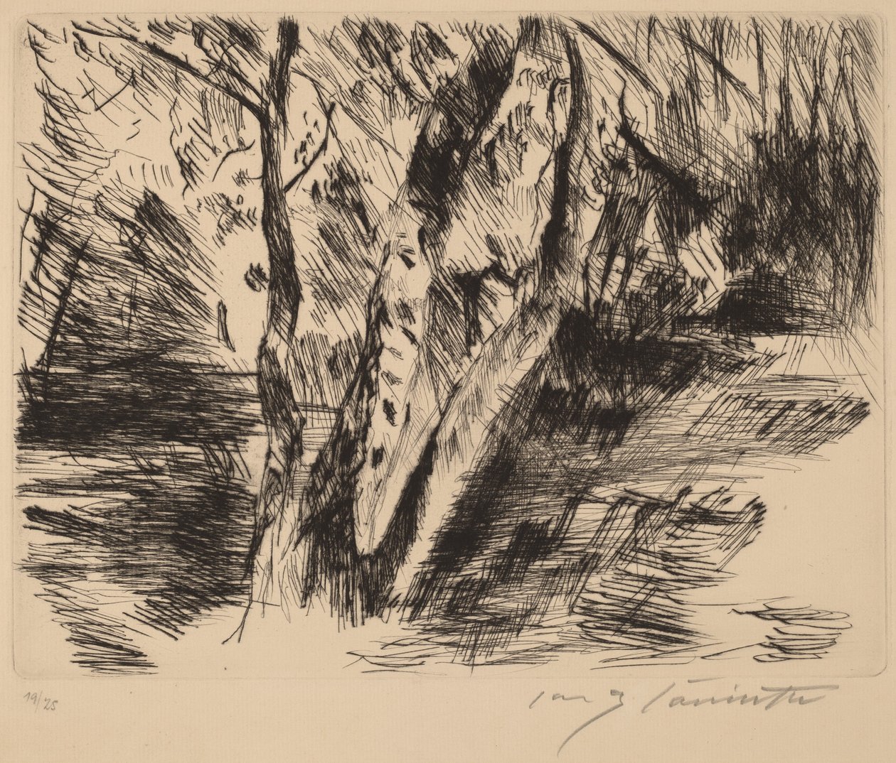 Betulle nel Tiergarten da Lovis Corinth