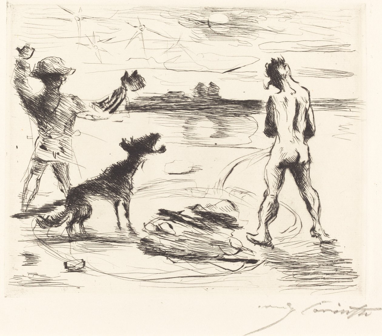 Il banchetto di Trimalcione: pl. VII da Lovis Corinth