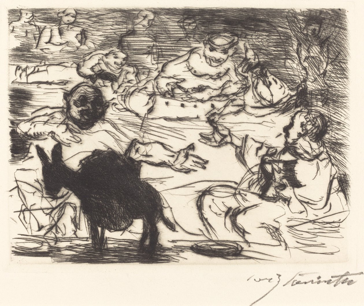 Il banchetto di Trimalcione: pl. V da Lovis Corinth