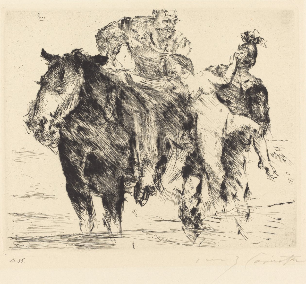 Stupro, 1920 da Lovis Corinth
