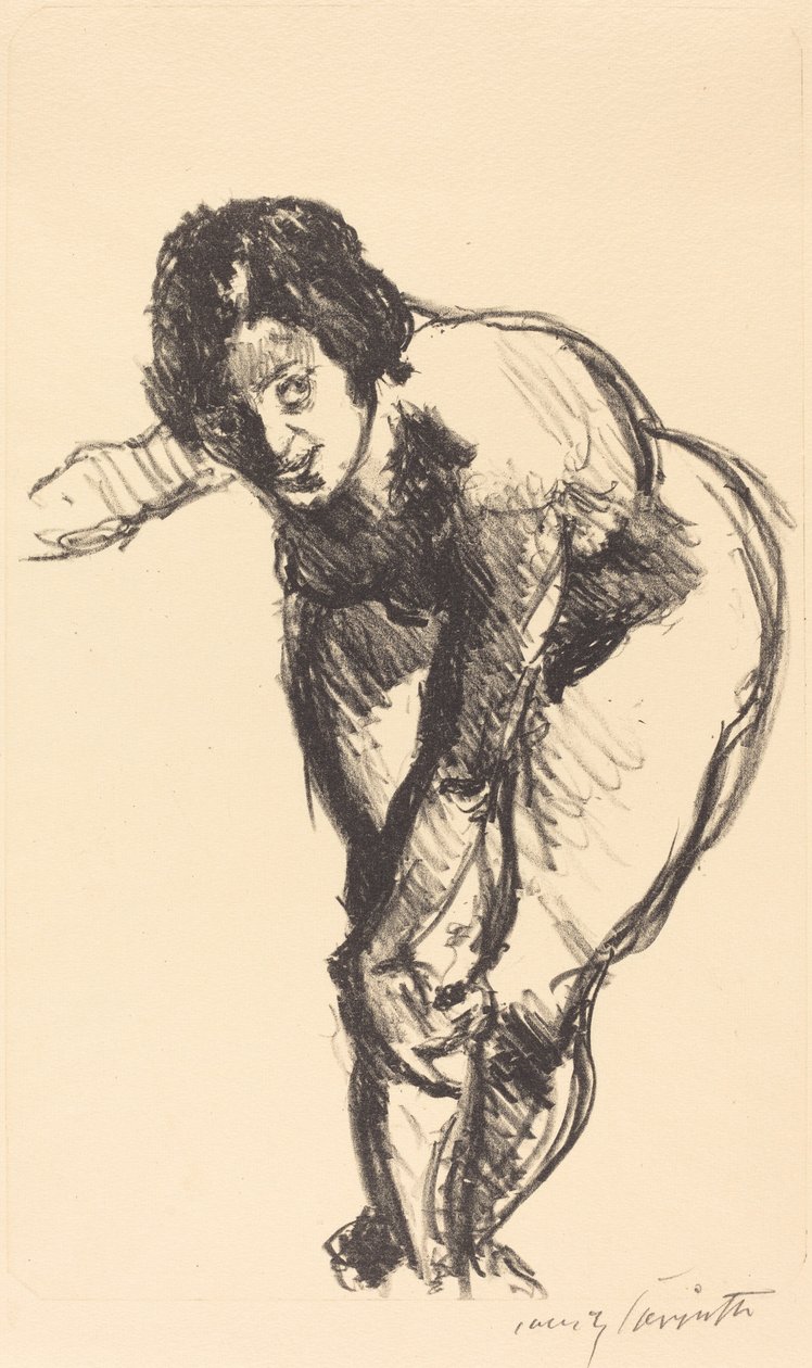 Nudo piegato in avanti da Lovis Corinth