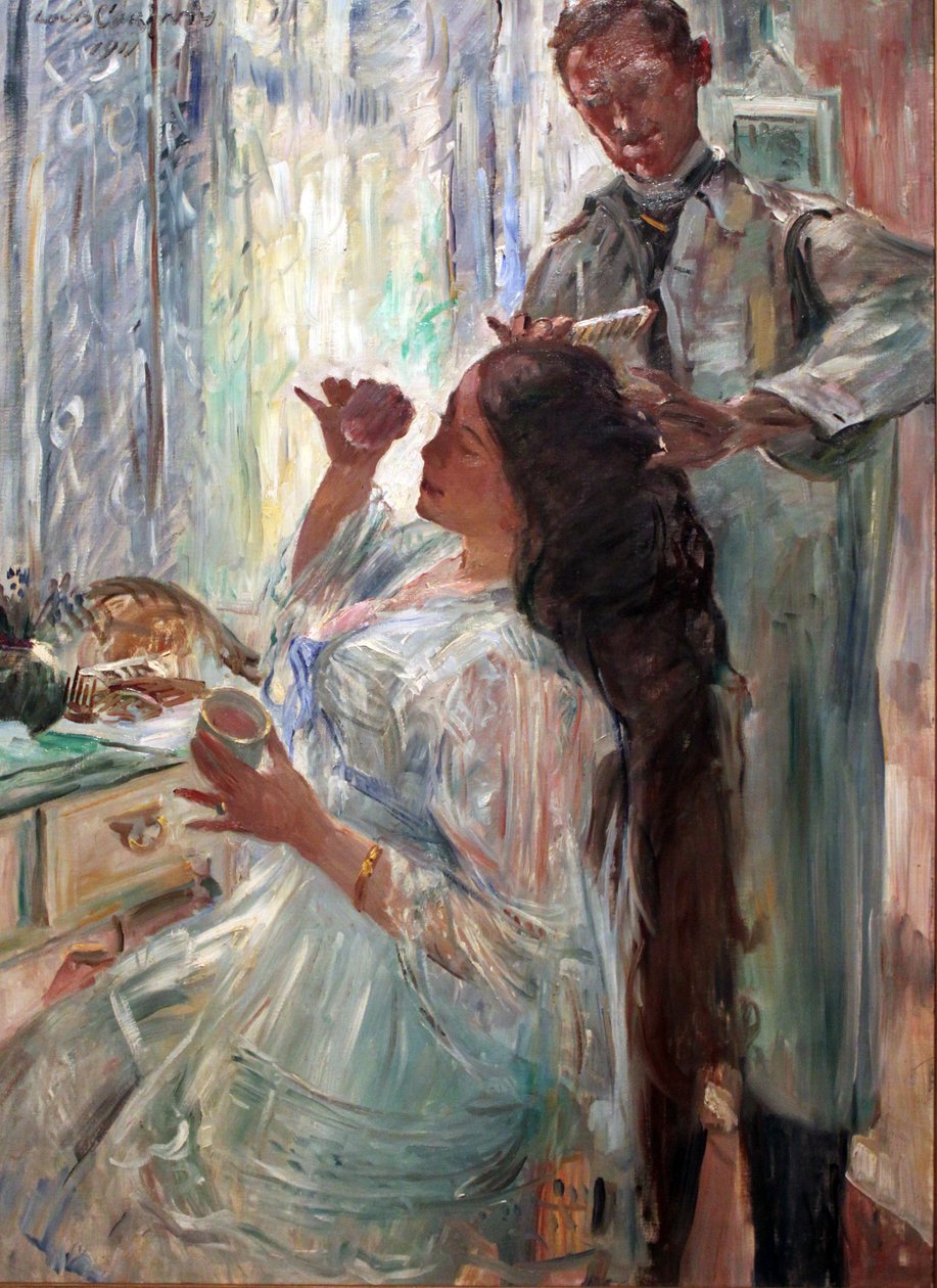 Tedesco: Am Putztisch Charlotte Corinth al suo tavolo da toeletta da Lovis Corinth