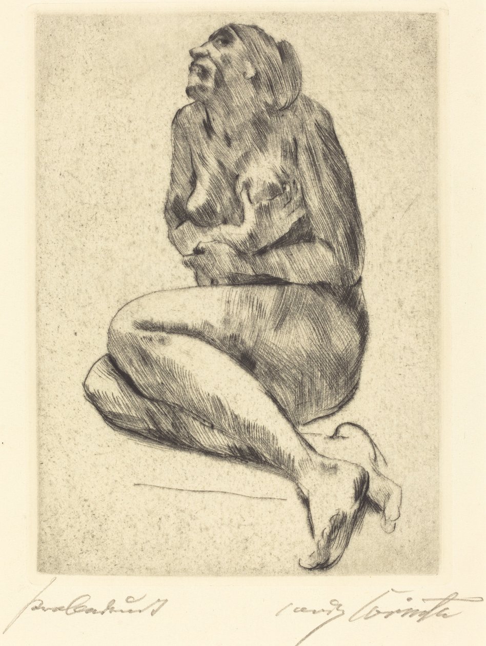 Nudo Femminile Accovacciato da Lovis Corinth