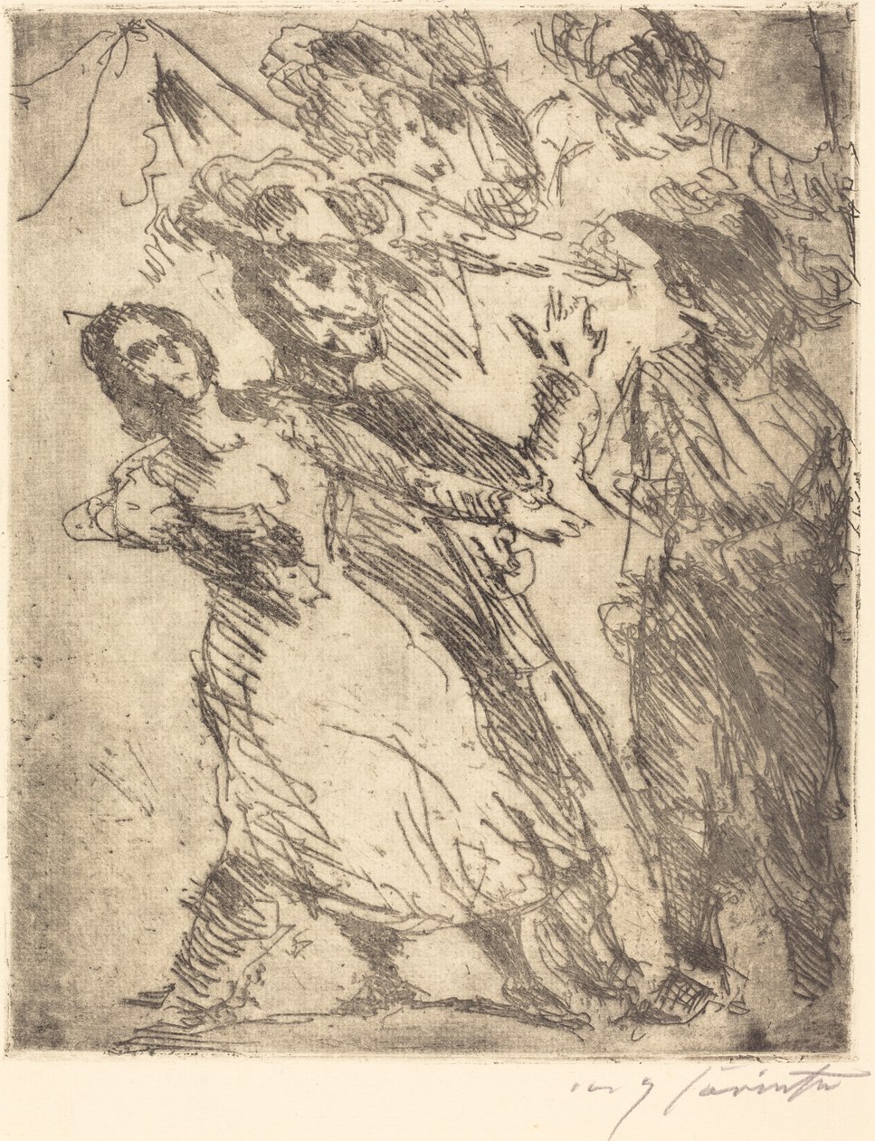 Kavaliere mit einer Frau da Lovis Corinth
