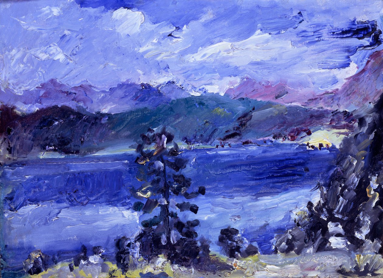 Il lago Walchen con i larici da Lovis Corinth