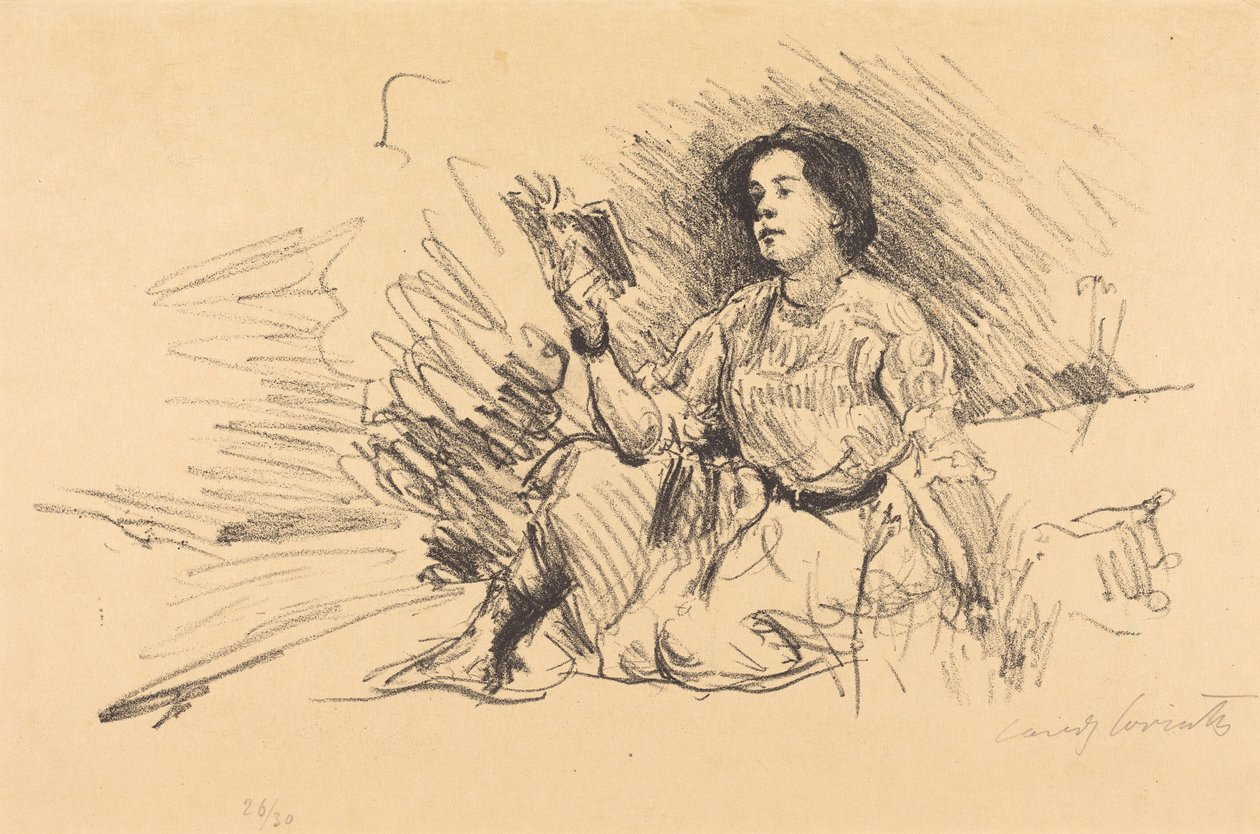 Ragazza che legge da Lovis Corinth