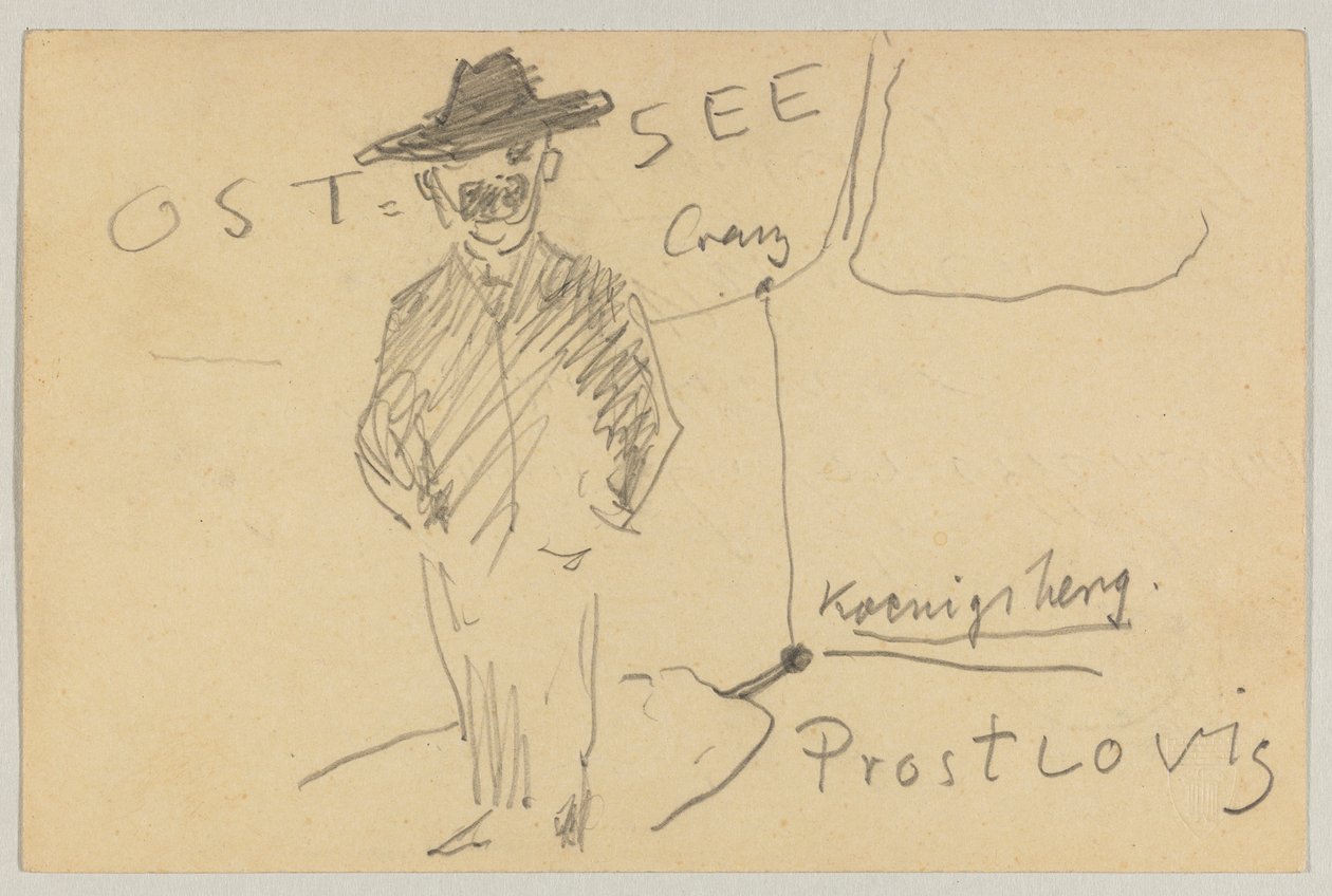 Lovis Corinth a Carl Strathmann: Cartolina, timbro postale 10 aprile 1903 da Lovis Corinth