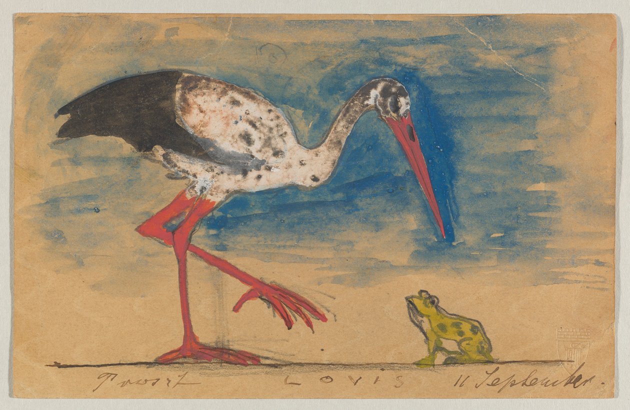 Lovis Corinth a Carl Strathmann: Cartolina, timbro postale 10 settembre 1899 da Lovis Corinth