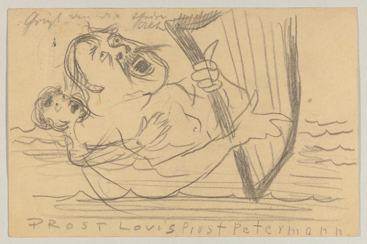 Lovis Corinth a Carl Strathmann: Cartolina, timbro postale 18 luglio 1903 da Lovis Corinth