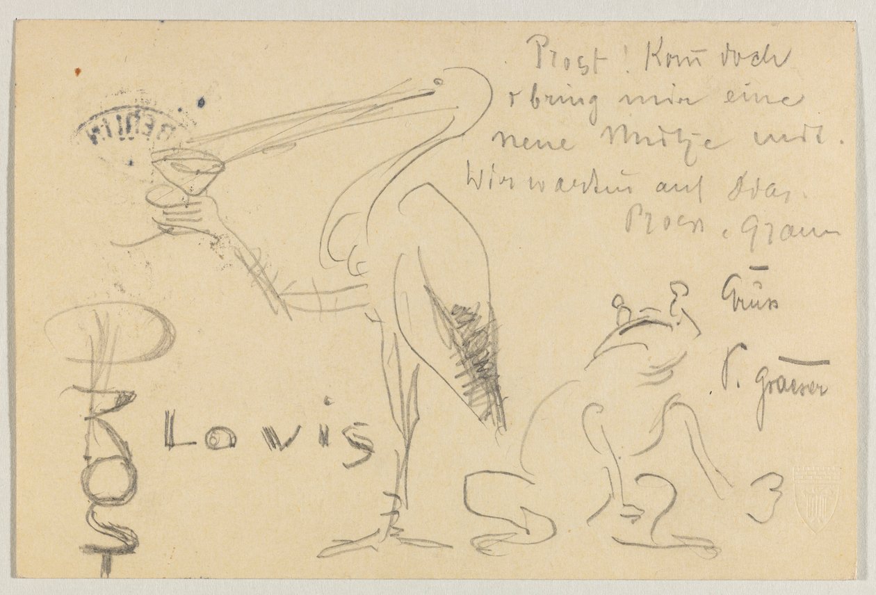 Lovis Corinth a Carl Strathmann: Cartolina, timbro postale 20 settembre 1906 da Lovis Corinth