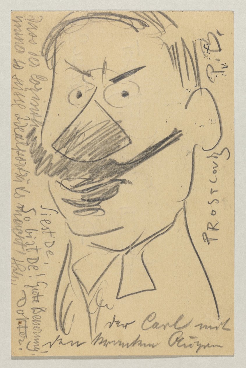 Lovis Corinth a Carl Strathmann: Cartolina, timbro postale 21 febbraio 1904 da Lovis Corinth