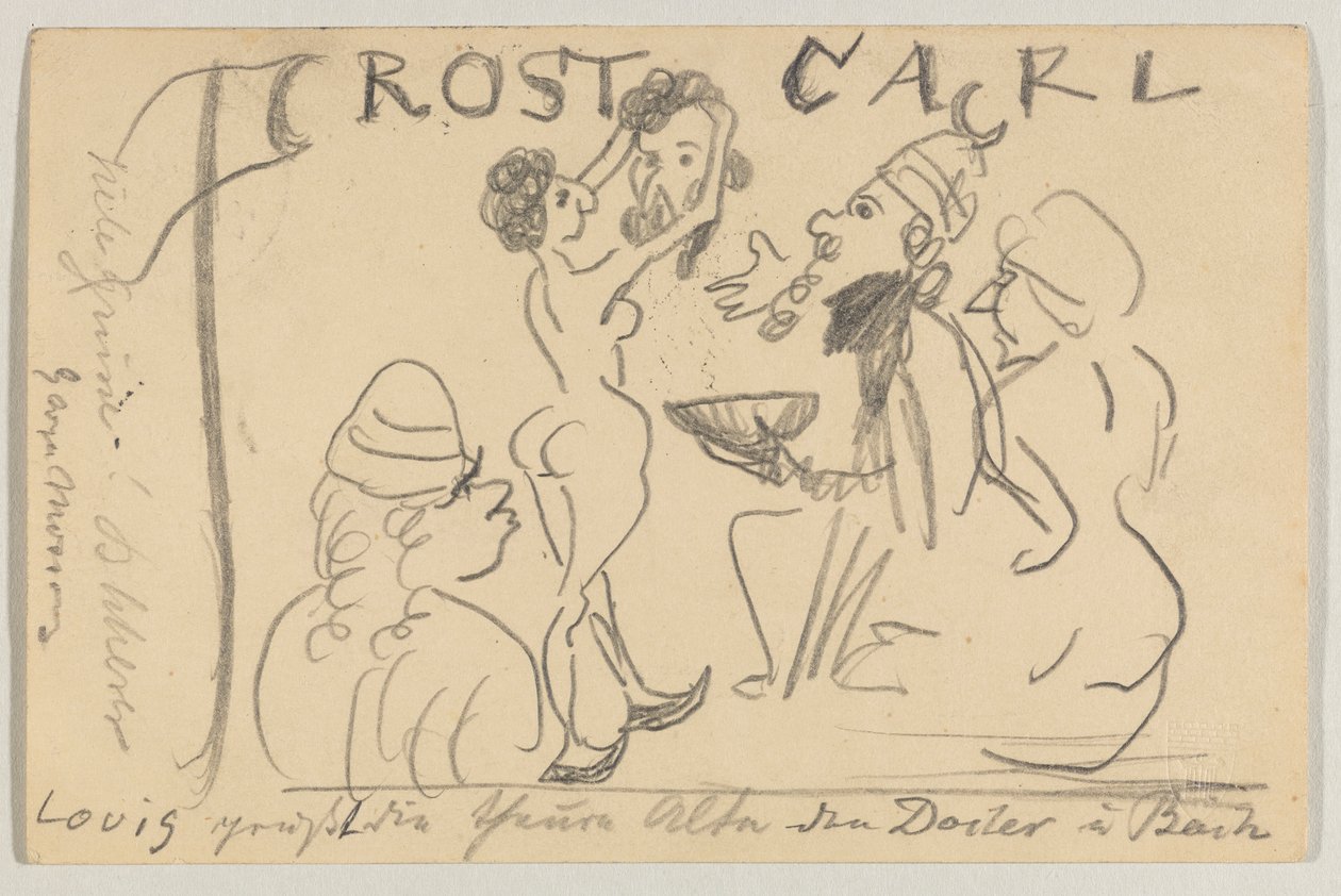 Lovis Corinth a Carl Strathmann: Cartolina, timbro postale 22 maggio 1905 da Lovis Corinth