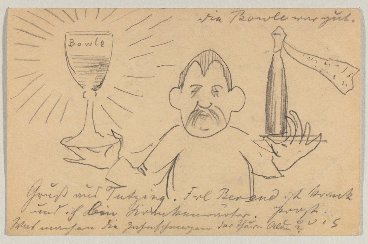 Lovis Corinth a Carl Strathmann: Cartolina, timbro postale 22 settembre 1902 da Lovis Corinth