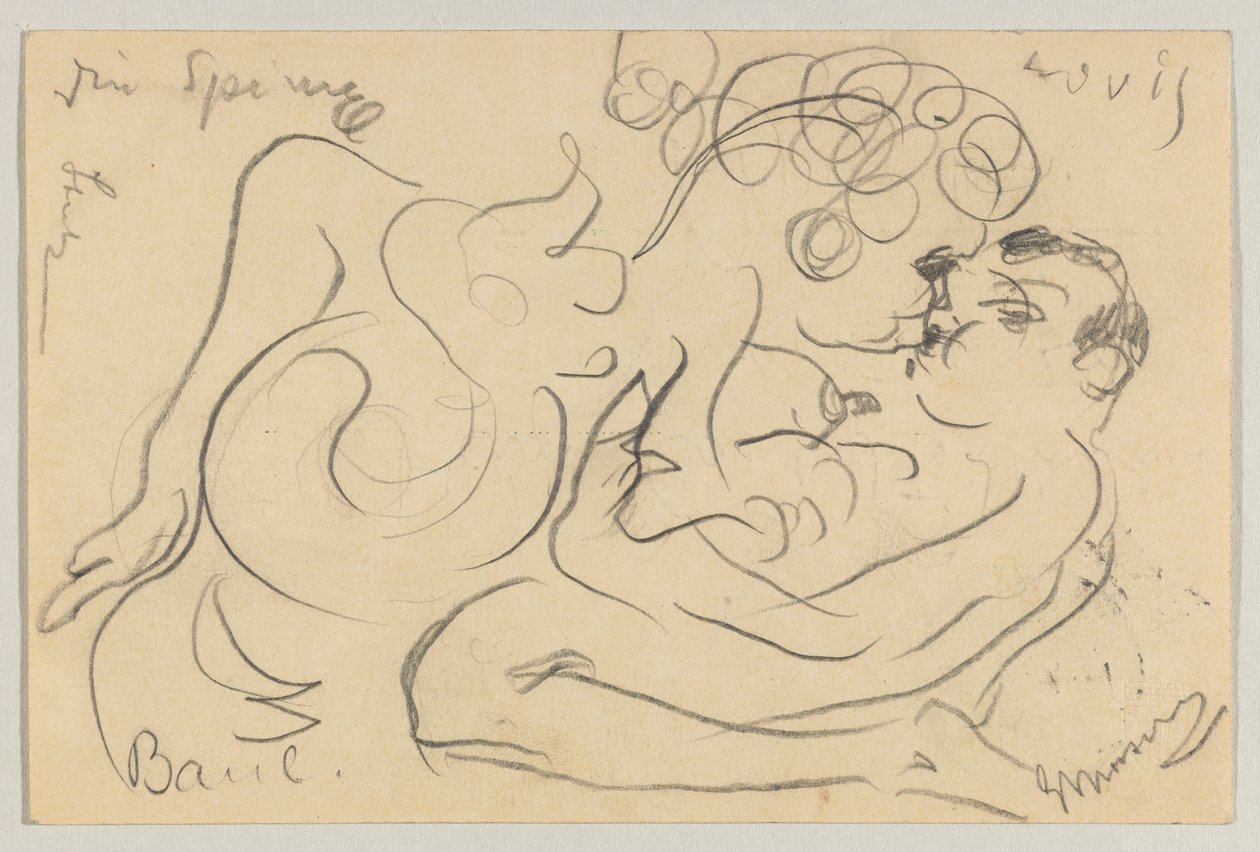 Lovis Corinth a Carl Strathmann: Cartolina, timbro postale 25 marzo 1908 da Lovis Corinth