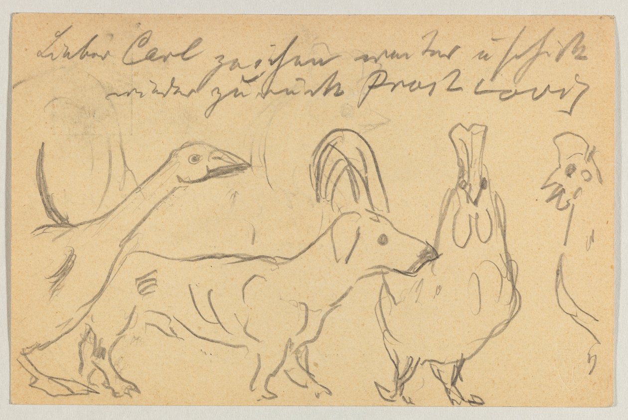 Lovis Corinth a Carl Strathmann: Cartolina, timbro postale 26 agosto 1905 da Lovis Corinth