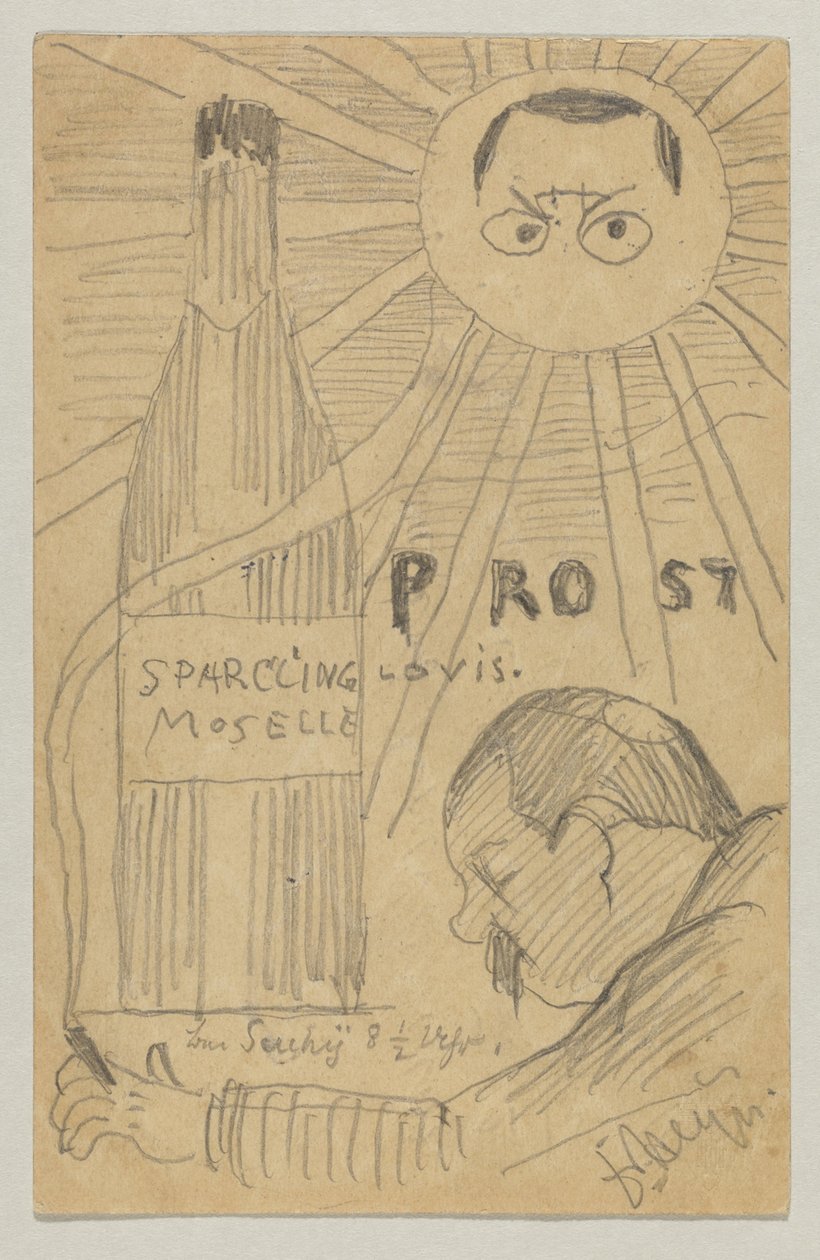 Lovis Corinth a Carl Strathmann: Cartolina, timbro postale 26 dicembre 1897 da Lovis Corinth
