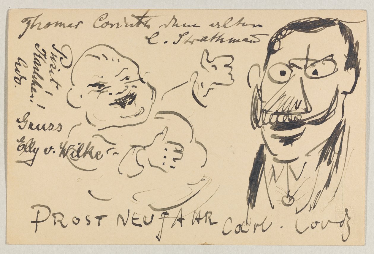 Lovis Corinth a Carl Strathmann: Cartolina, timbro postale 27 dicembre 1904 da Lovis Corinth