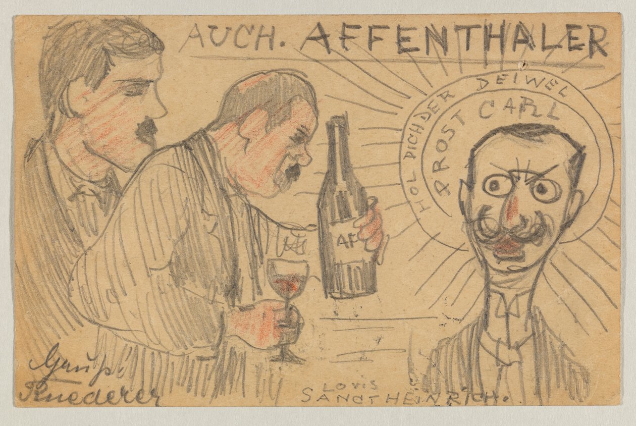 Lovis Corinth a Carl Strathmann: Cartolina, timbro postale 28 settembre 1896 da Lovis Corinth