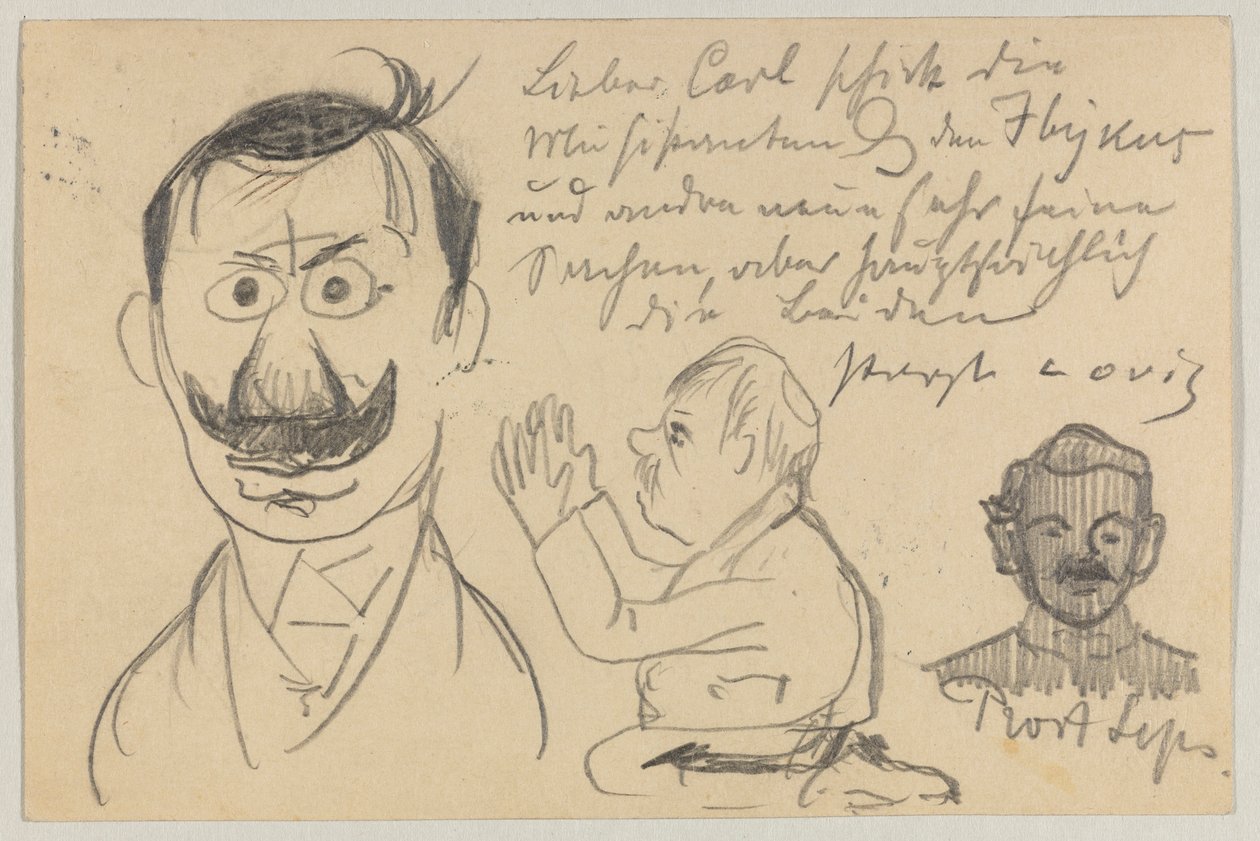 Lovis Corinth a Carl Strathmann: Cartolina, timbro postale 30 gennaio 1903 da Lovis Corinth