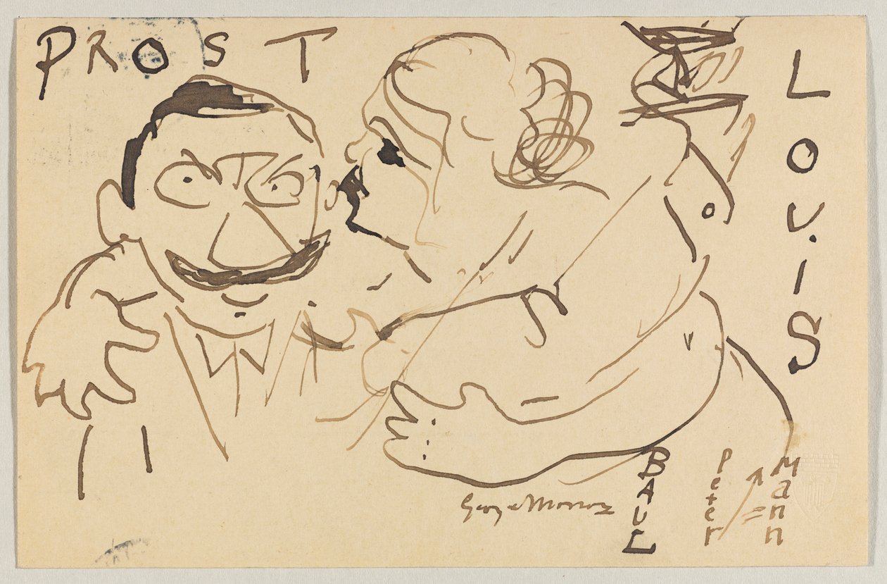 Lovis Corinth a Carl Strathmann: Cartolina, timbro postale 9 dicembre 1908 da Lovis Corinth