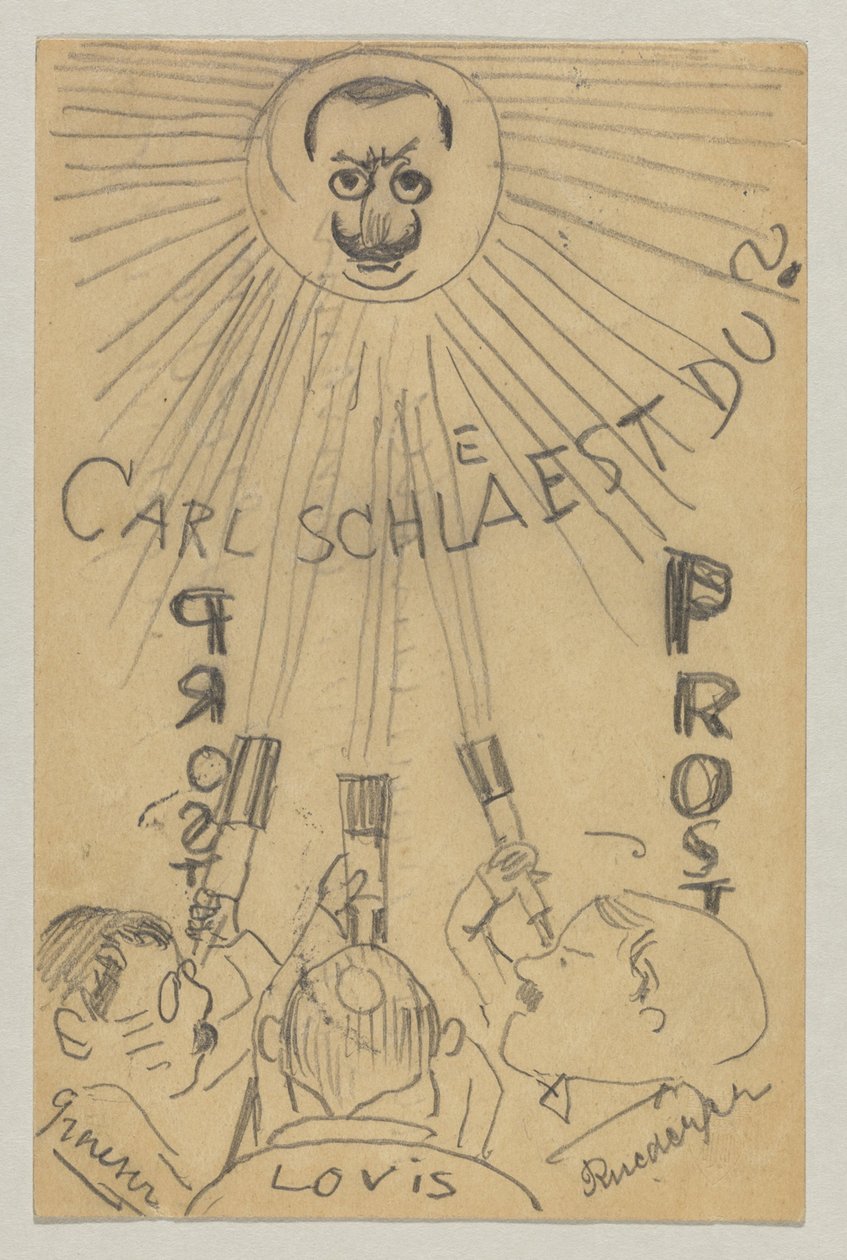 Lovis Corinth a Carl Strathmann: Cartolina, timbro postale 9 gennaio 1910 da Lovis Corinth