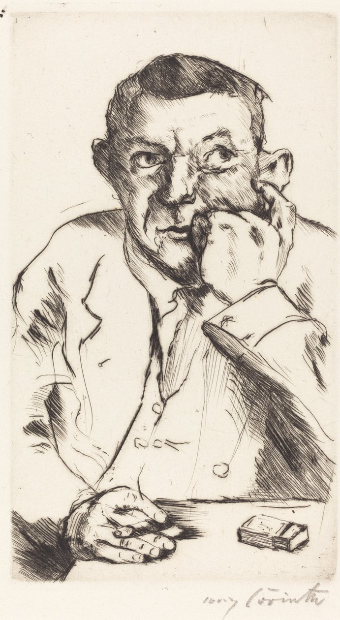Ritratto di un uomo che fuma da Lovis Corinth