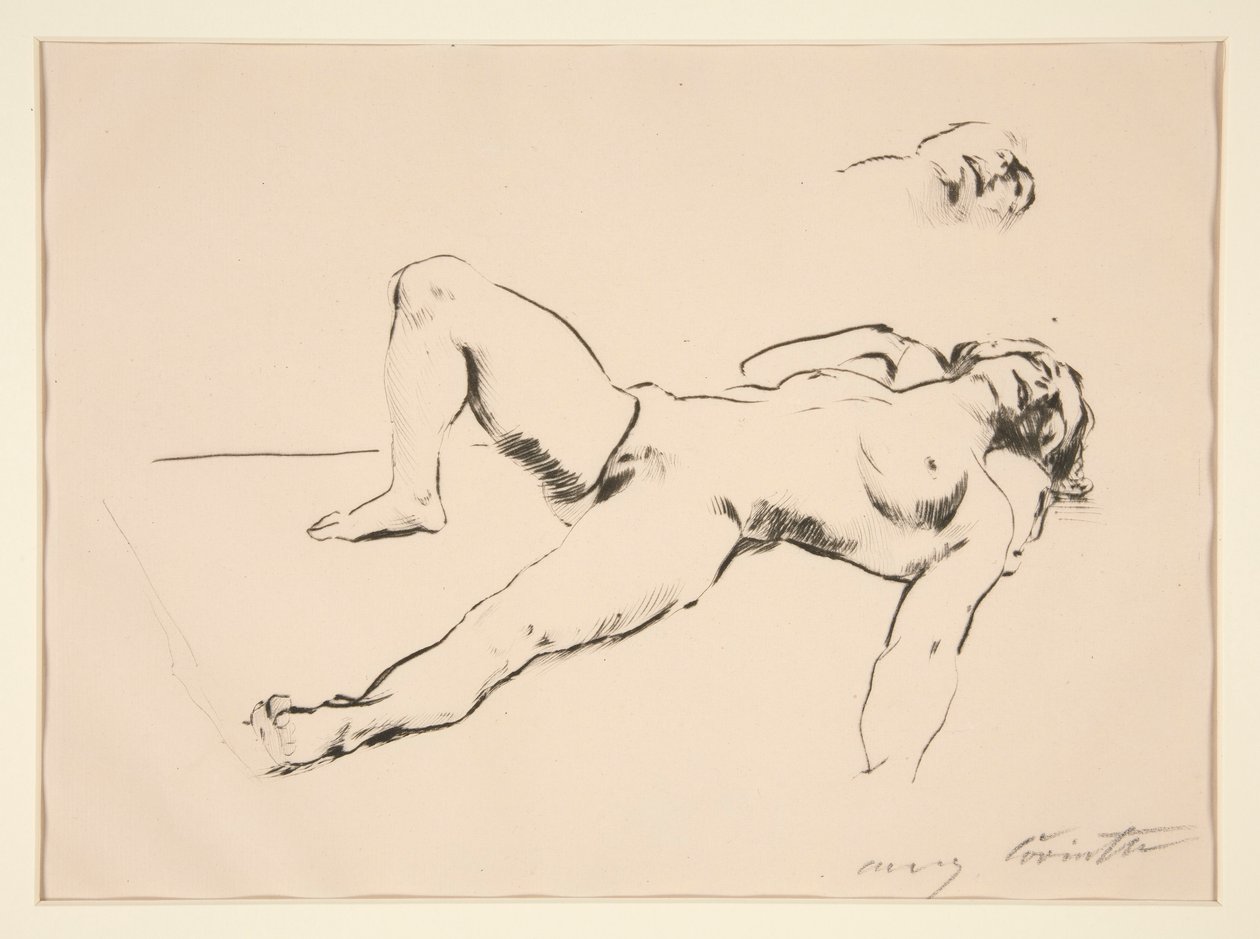Nudo reclinato da Lovis Corinth
