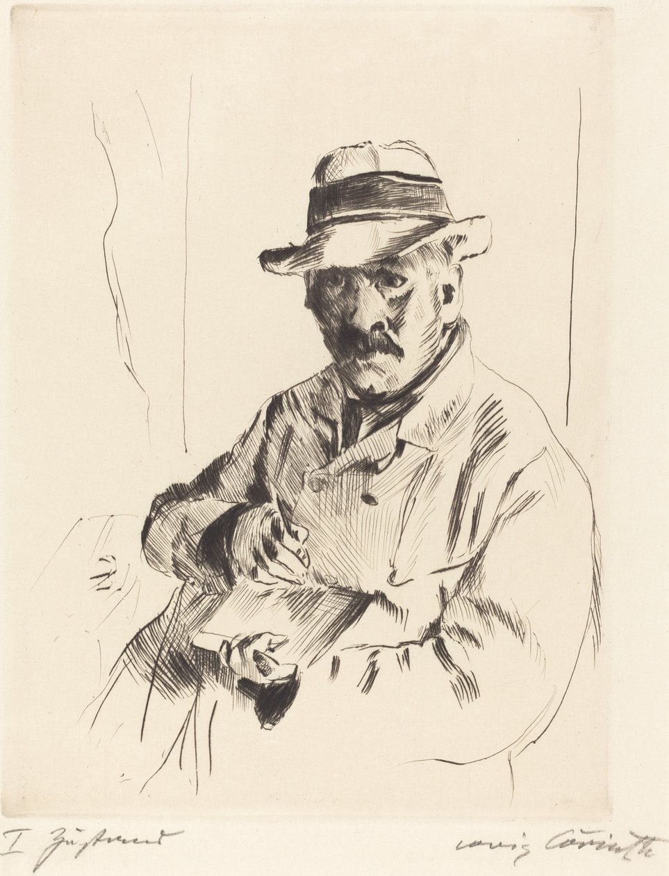 Autoritratto con cappello di paglia da Lovis Corinth