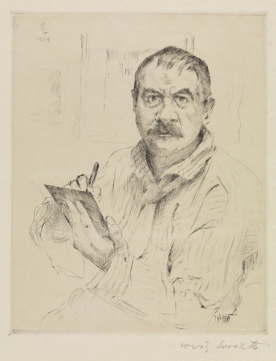 Autoritratto, acquaforte da Lovis Corinth