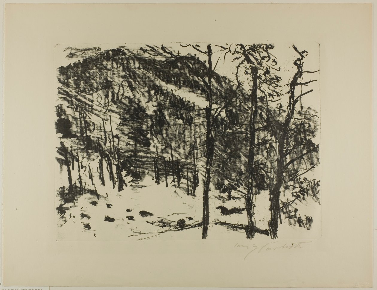 La valle, da Inizio primavera in montagna da Lovis Corinth