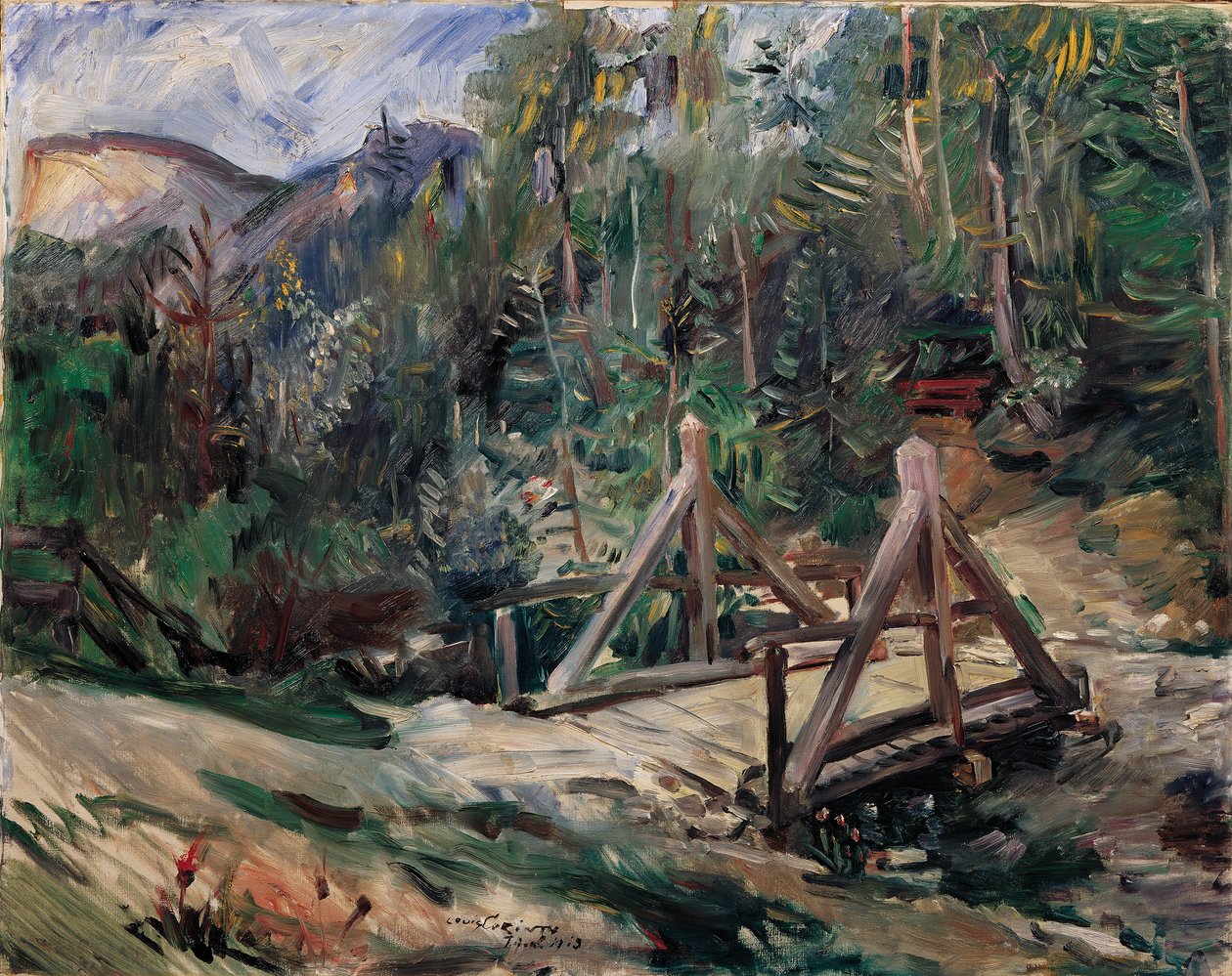Paesaggio tirolese con ponte da Lovis Corinth