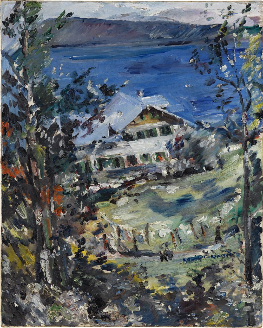 Walchensee, casa di campagna con area per stendere il bucato da Lovis Corinth