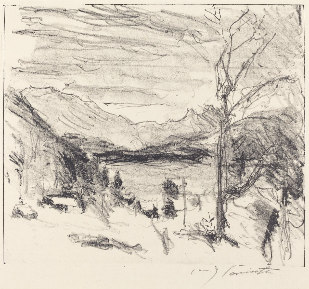 Walchensee nella Nebbia da Lovis Corinth