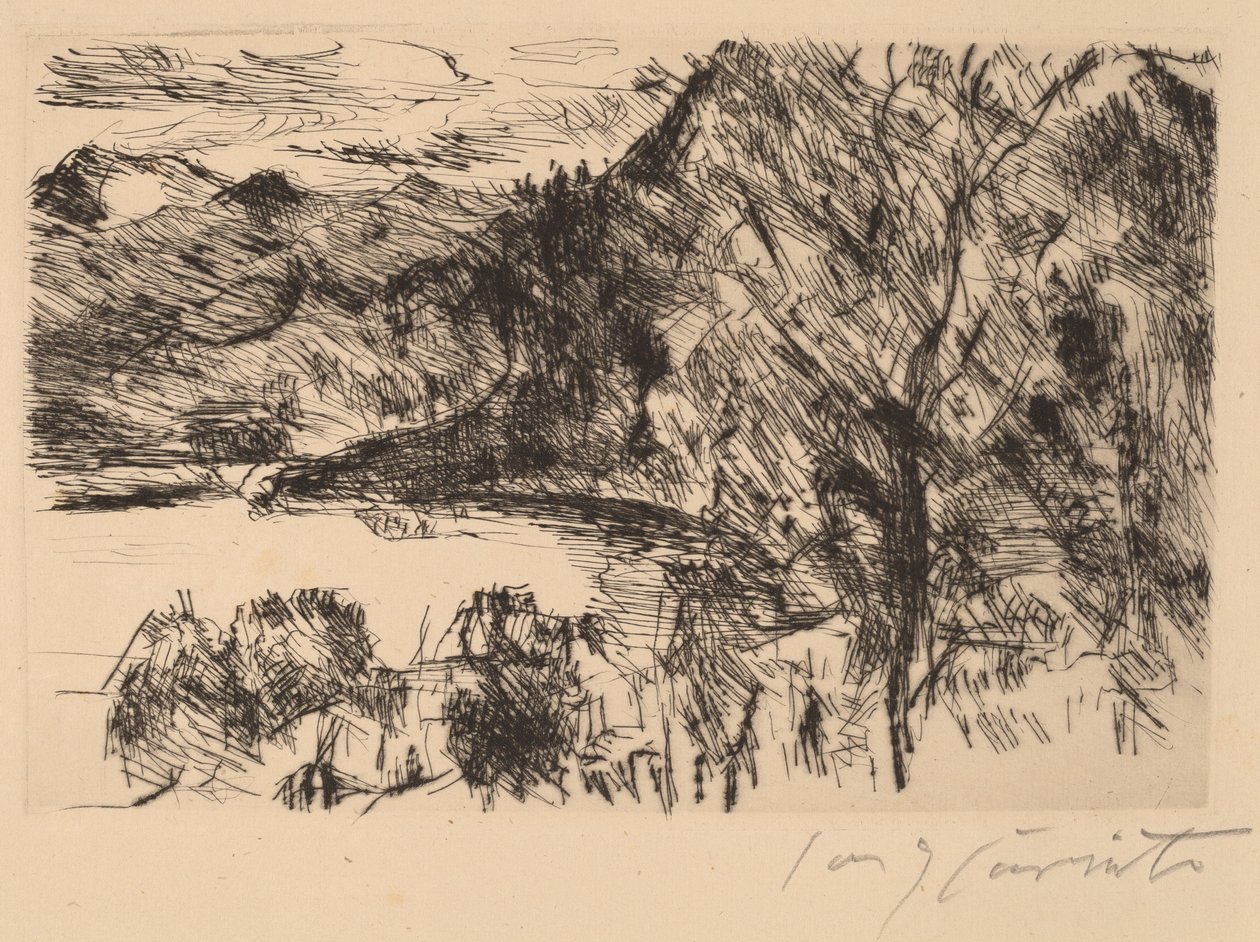 Walchensee con Jochberg, 1923 da Lovis Corinth