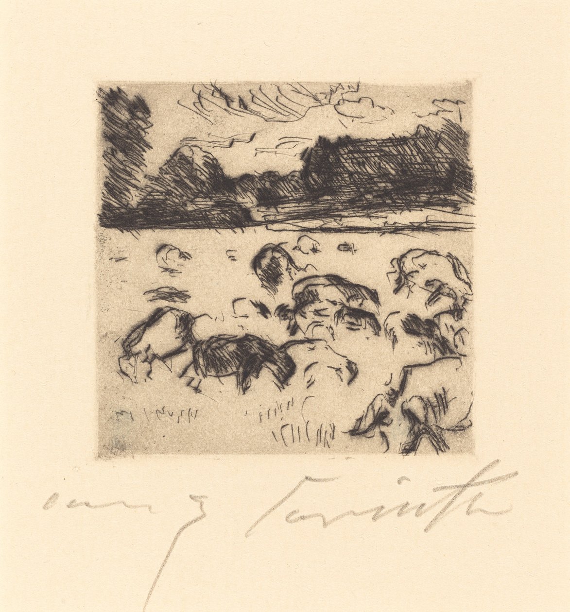 Pecore al Pascolo da Lovis Corinth