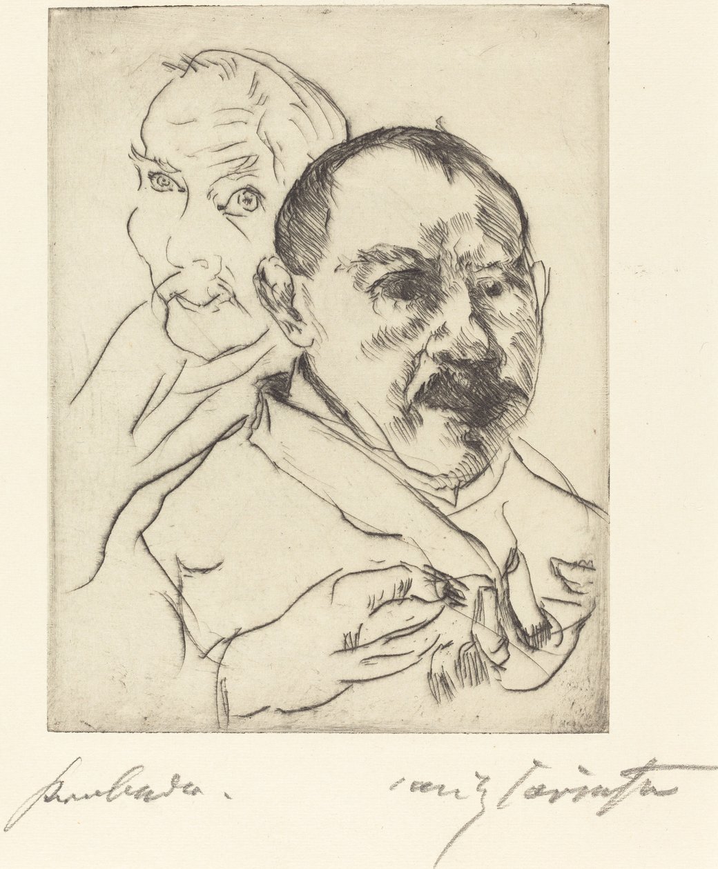 Zwei Männliche Studienköpfe, 1915 da Lovis Corinth