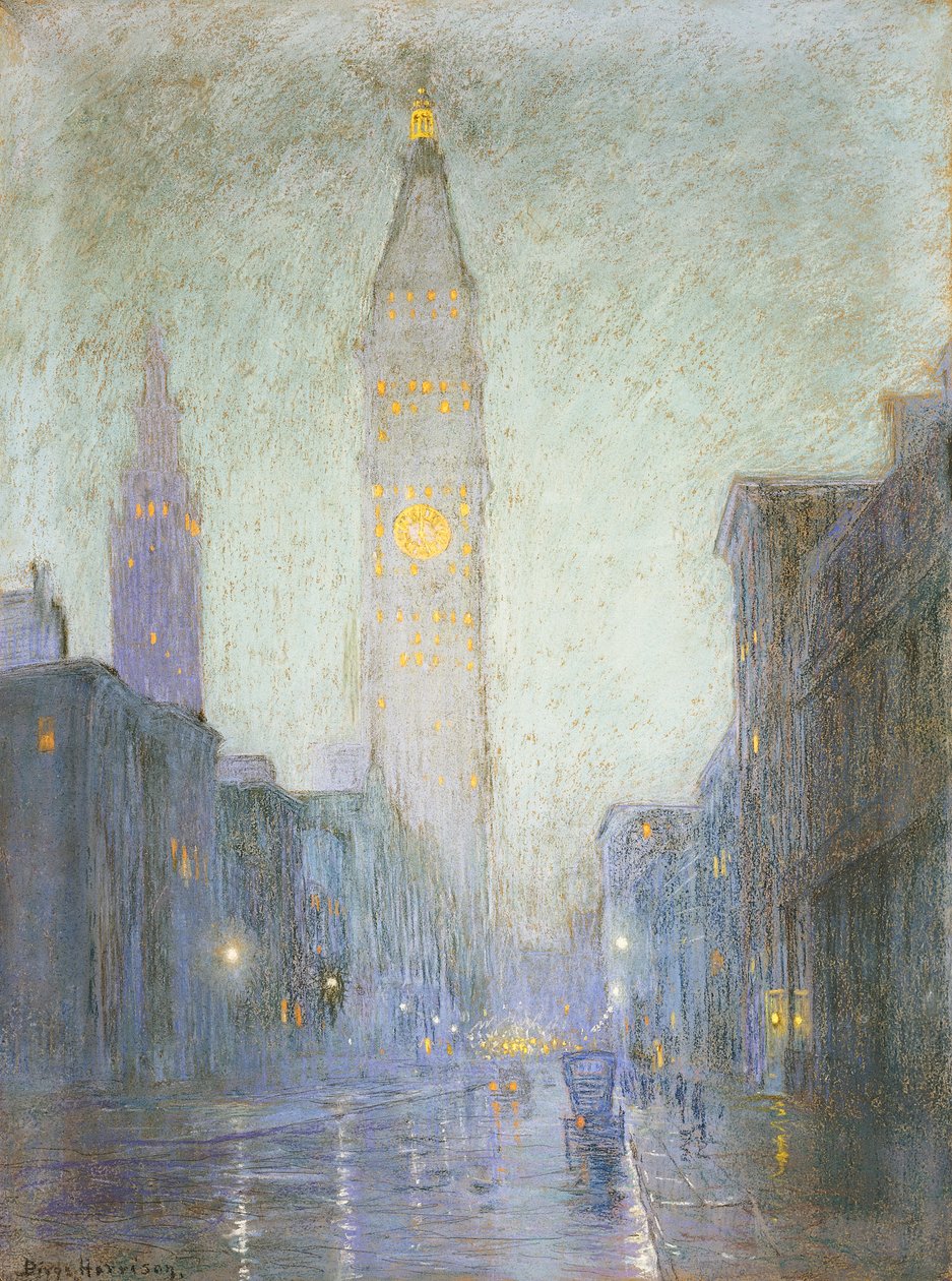 Madison Avenue al crepuscolo, c.1911 da Lowell Birge Harrison
