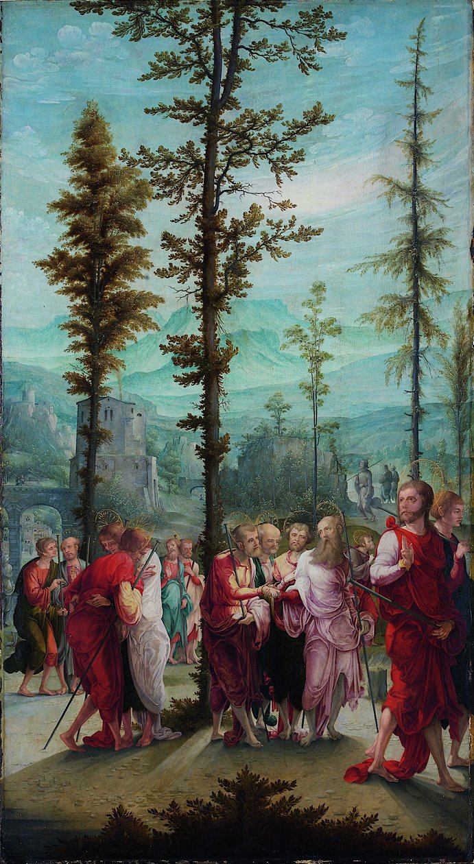 Cristo saluta gli Apostoli da Lower Rhenish pupil of Wolf Huber