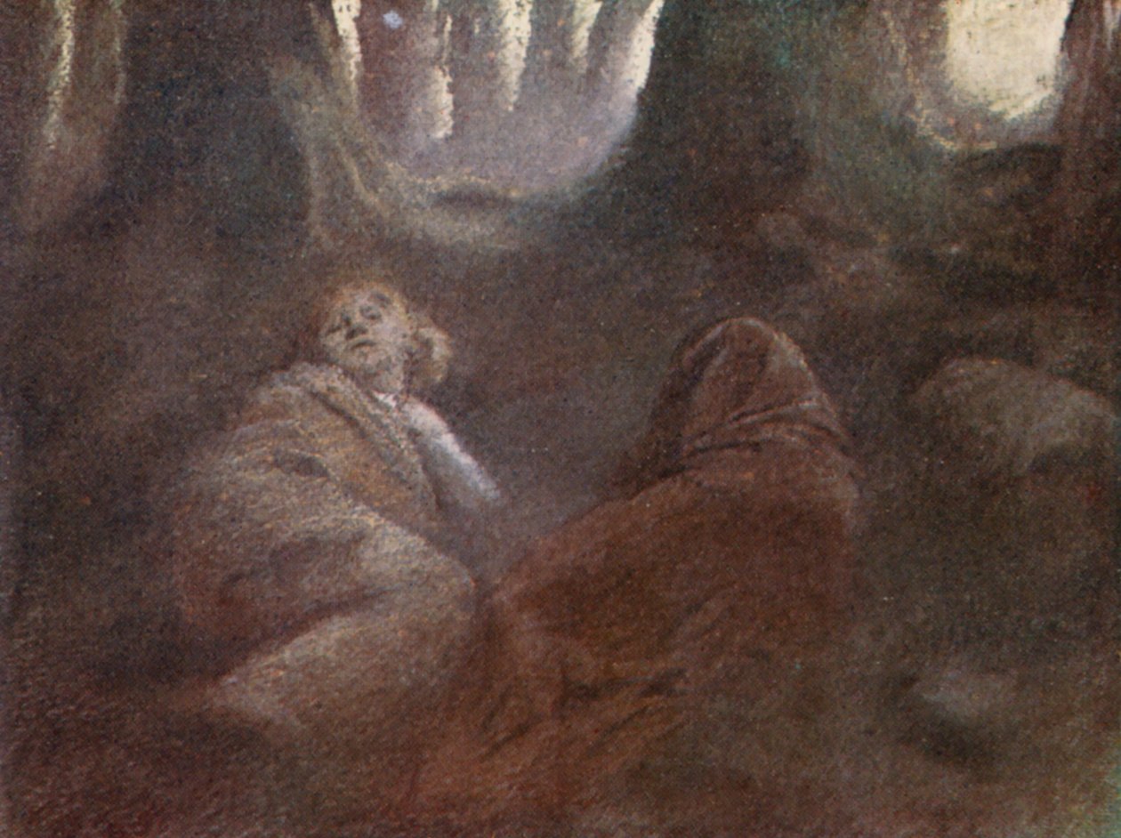 Illustrazione per le storie di Guy di Warwick (litografia a colori) da Lowes Dalbiac Luard
