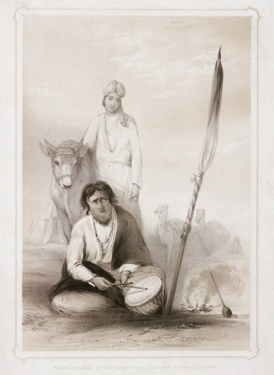 Fakeer al seguito del Governatore Generale in campo, 1844 da Lowes Dickinson